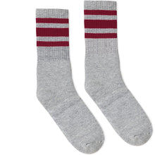 Load image into Gallery viewer, Maroon Stripes | Heather Grey

