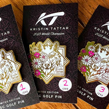 Load image into Gallery viewer, 2023 World Champion Kristin Tattar Disc Golf Pin - Numbered Limited Edition
