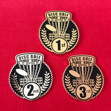 Load image into Gallery viewer, 1st, 2nd, 3rd Place Disc Golf Pin Trophies
